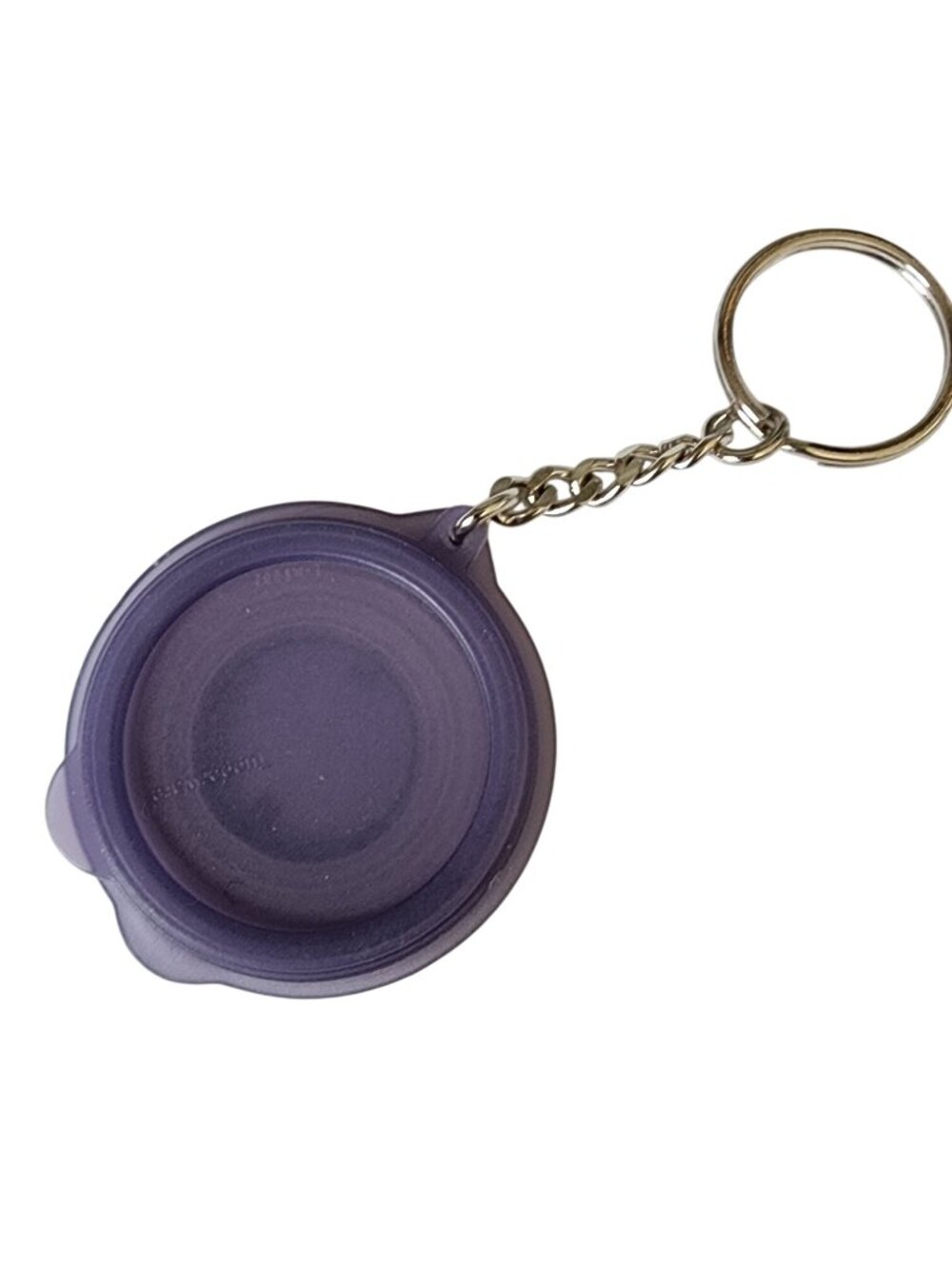 Tupperware keychain mini Purple flat out Fun Hide a Coin New